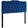 Modway Annabel Diamond Tufted Performance Velvet Queen Headboard in Navy