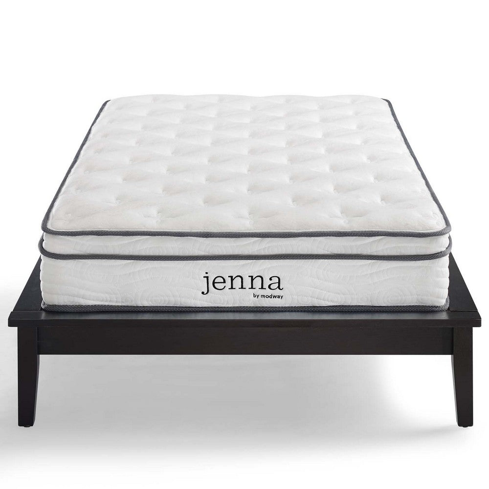 Jenna 8" Innerspring and Foam King Mattress by Modway| White