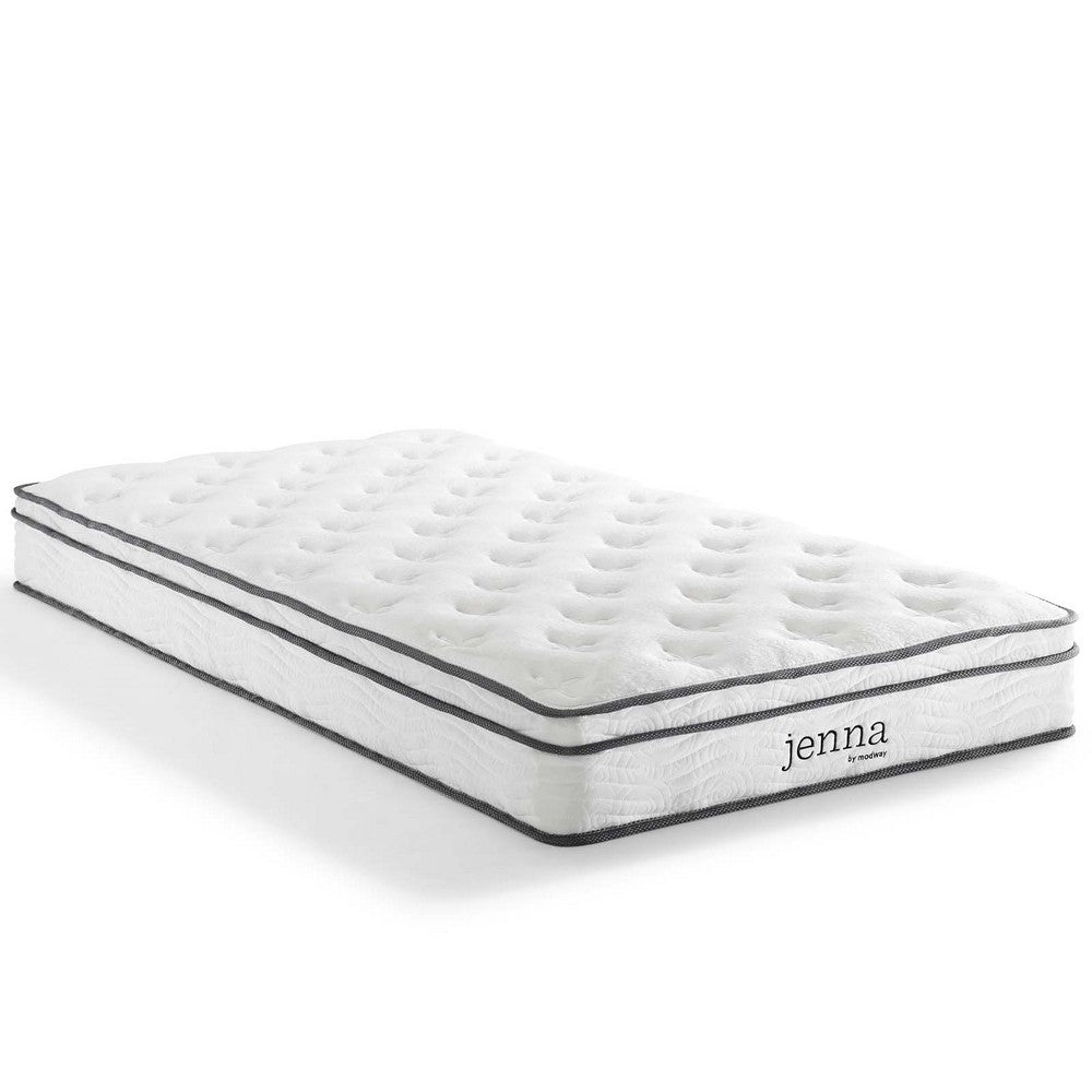 Jenna 8" Innerspring and Foam King Mattress by Modway| White