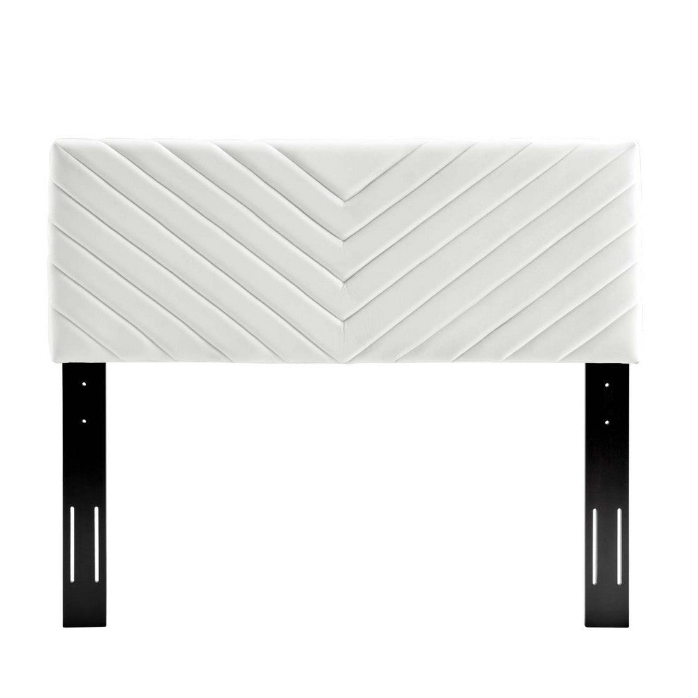 Alyson Angular Channel Tufted Performance Velvet Twin Headboard - No Shipping Charges
