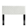 Modway Alyson Chevron Tufted Performance Velvet Full/Queen Headboard White MDY-MOD-6144-WHI