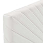 Modway Alyson Chevron Tufted Performance Velvet Full/Queen Headboard White MDY-MOD-6144-WHI