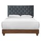 Rhiannon Diamond Tufted Upholstered Performance Velvet Queen Bed by Modway| Gray