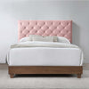 Rhiannon Diamond Tufted Upholstered Performance Velvet Queen Bed by Modway| Red