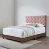 Rhiannon Diamond Tufted Upholstered Performance Velvet Queen Bed by Modway| Red