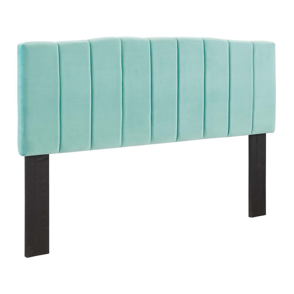 Camilla Channel Tufted Performance Velvet King/California King Headboard by Modway| Green