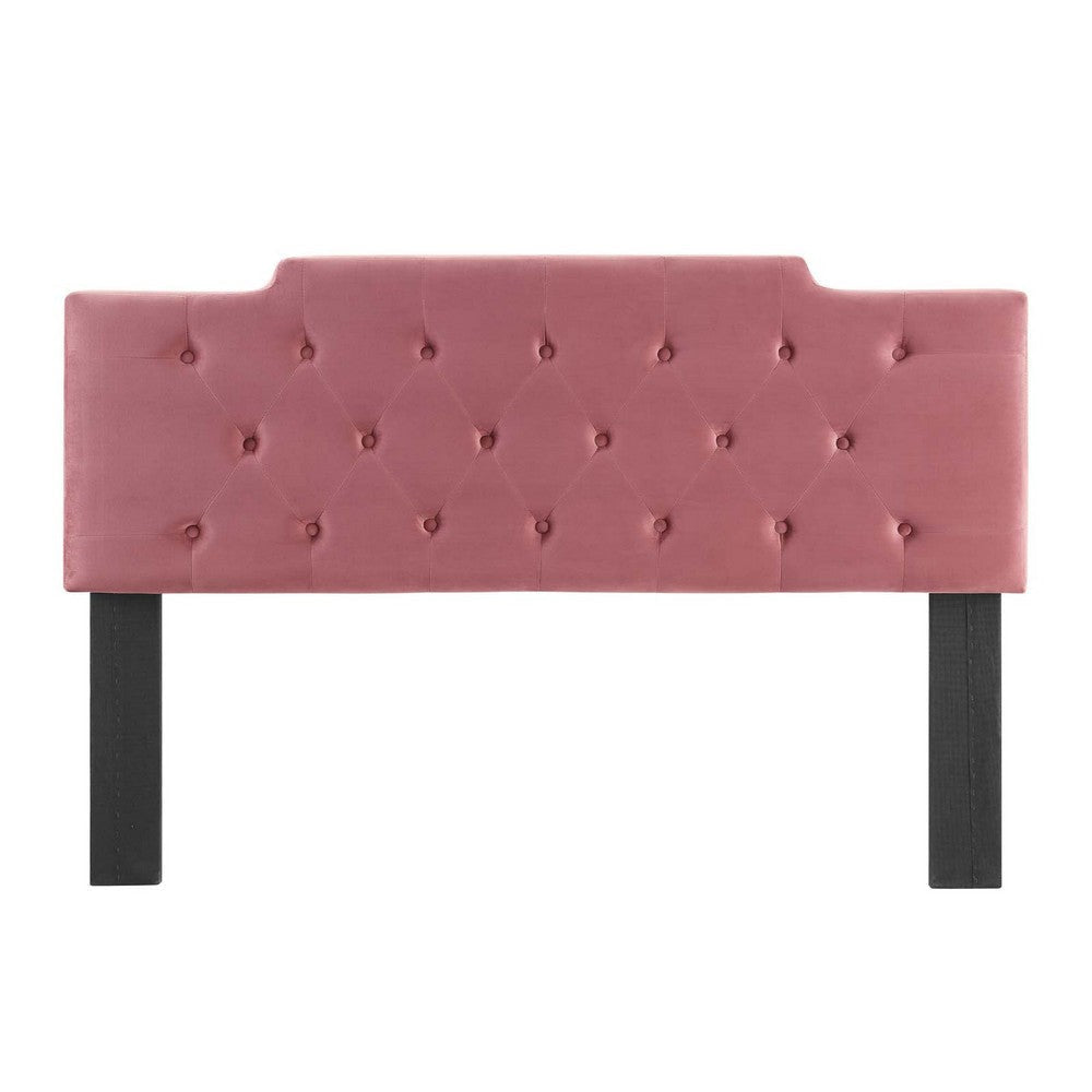 Modway Juliet Tufted Performance Velvet Headboard Twin Dusty Rose MDY-MOD-6184-DUS