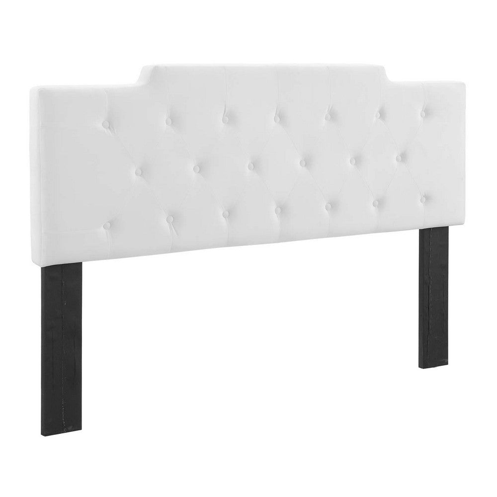 Modway Juliet Tufted Performance Velvet Headboard, Full/Queen, White