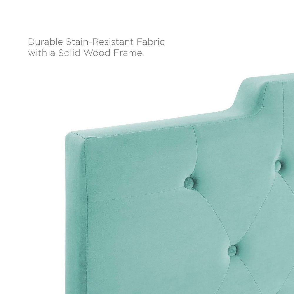 Modway MOD-6186 Juliet Tufted Performance Velvet California King Headboard in Mint MDY-MOD-6186-MIN