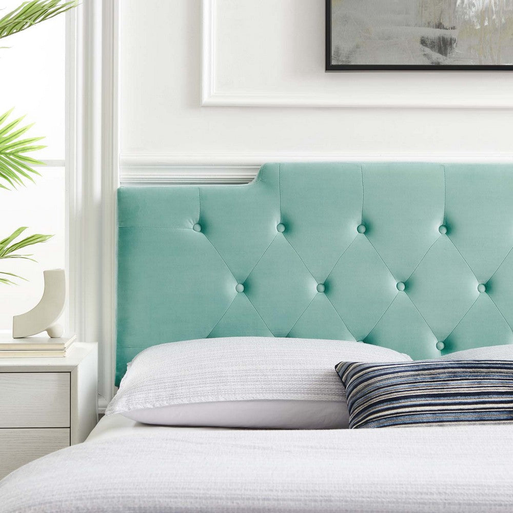 Modway MOD-6186 Juliet Tufted Performance Velvet California King Headboard in Mint MDY-MOD-6186-MIN