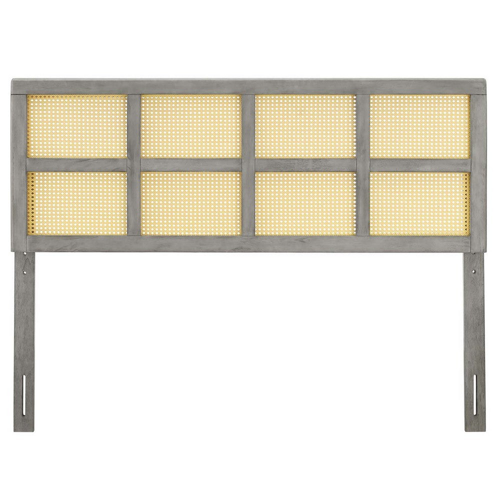 Luana Cane Full Headboard by Modway| Gray