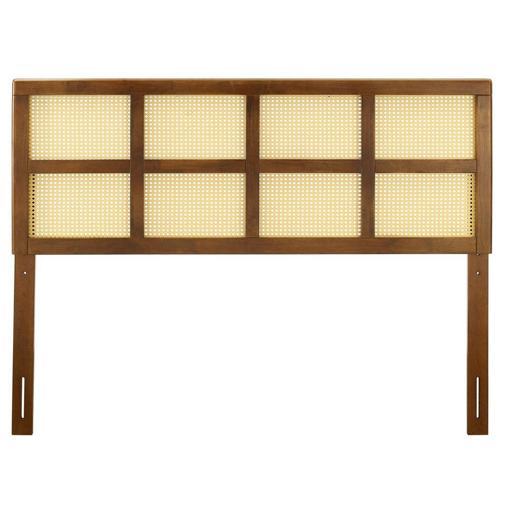 Luana Cane Full Headboard by Modway| Brown