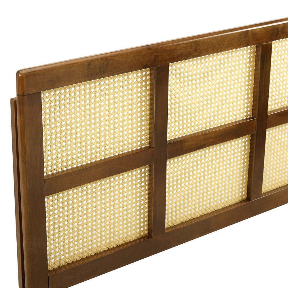 Luana Cane Full Headboard by Modway| Brown