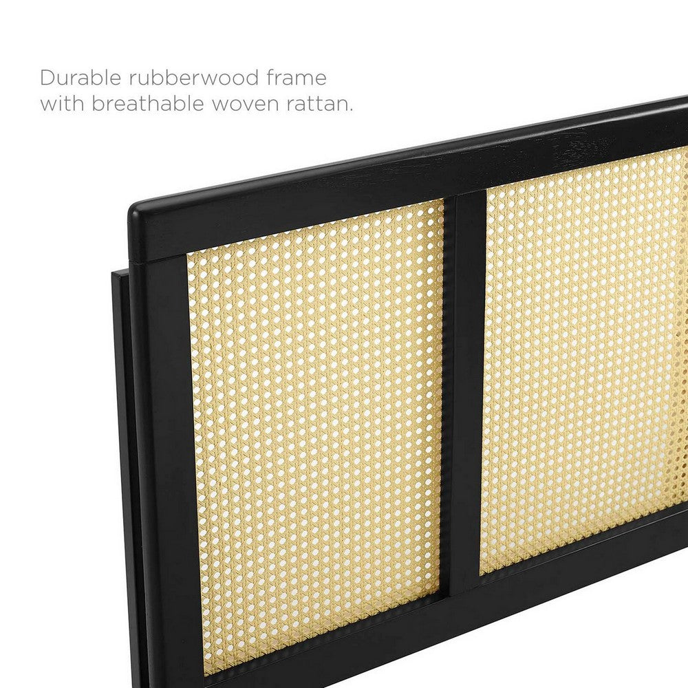 Delmare Cane Full Headboard by Modway| Black