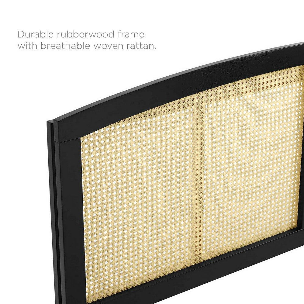 Halcyon Cane Full Headboard by Modway| Black