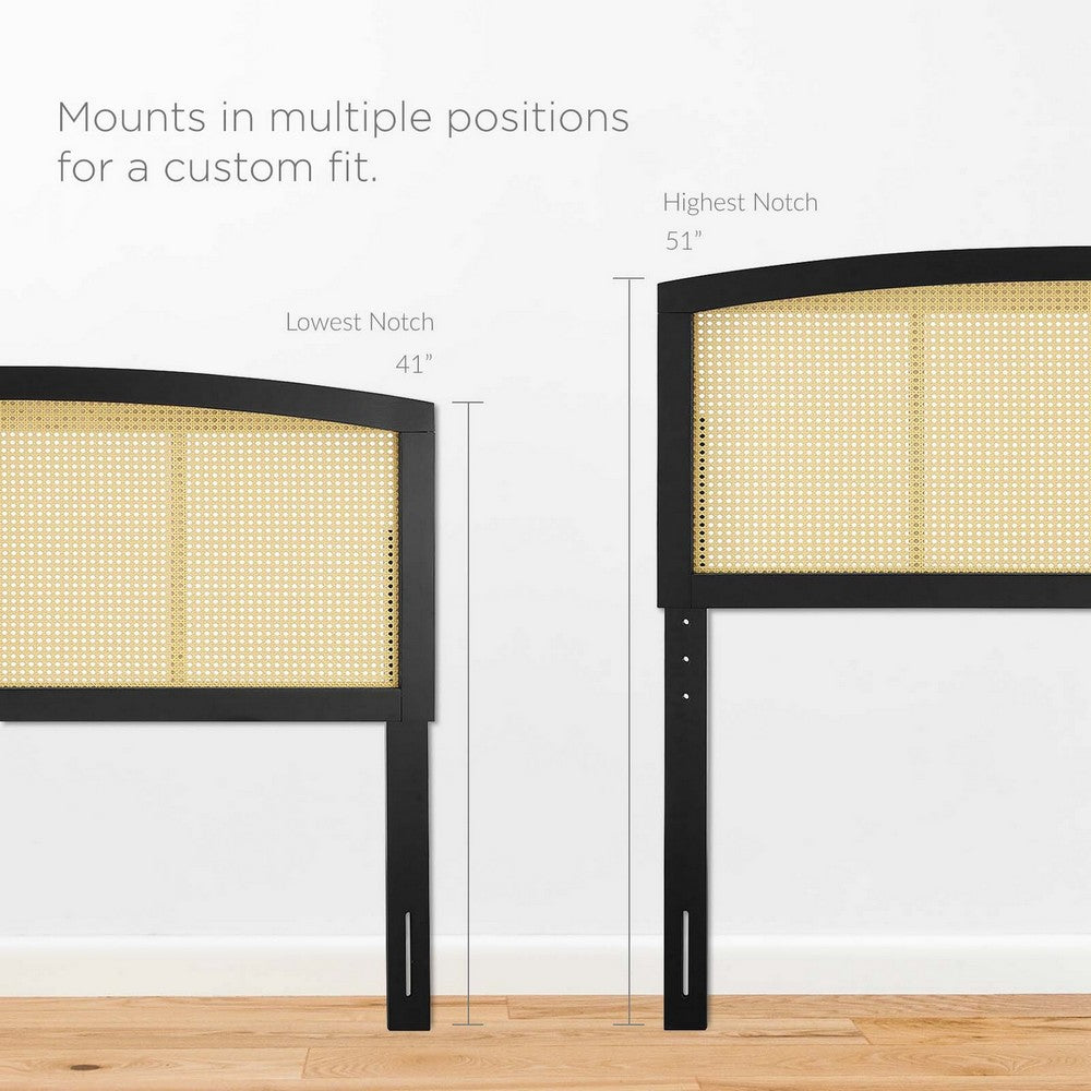 Halcyon Cane Full Headboard by Modway| Black