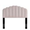 Modway Veronique Channel Tufted Performance Velvet Upholstered Full/Queen Headboard in Pink MDY-MOD-6207-PNK