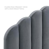 Modway Veronique Channel Tufted Performance Velvet Upholstered California King Headboard in Charcoal MDY-MOD-6208-CHA