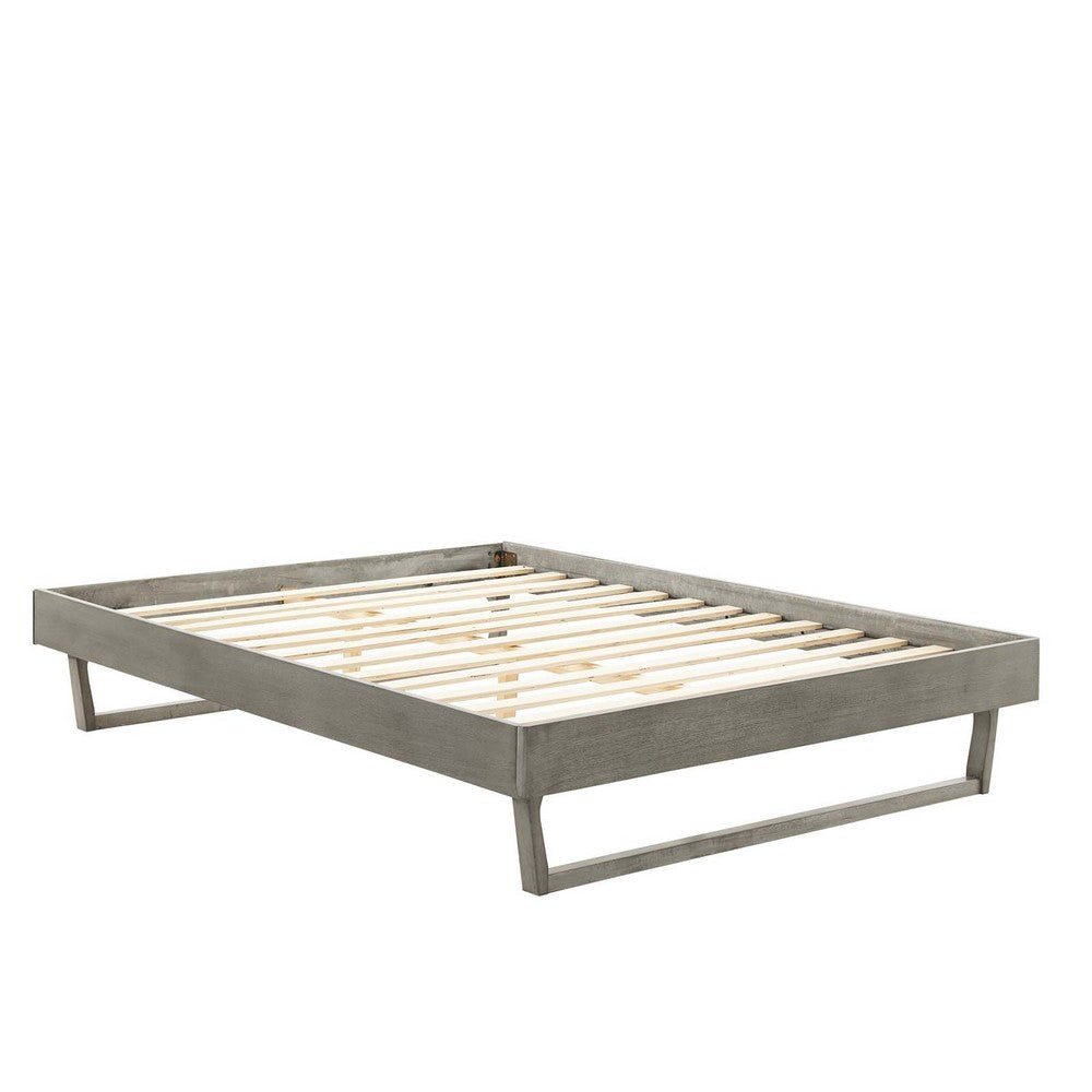 Billie Wood Full Platform Bed Frame by Modway| Gray