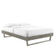 Billie Wood Full Platform Bed Frame by Modway| Gray