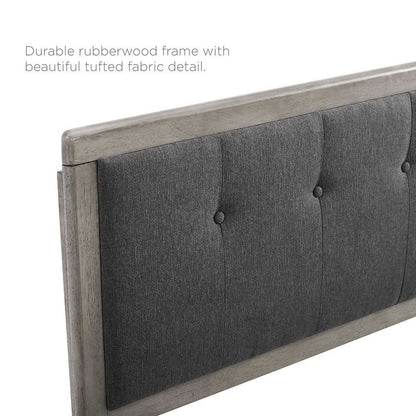 Draper Tufted Full Fabric and Wood Headboard  - No Shipping Charges