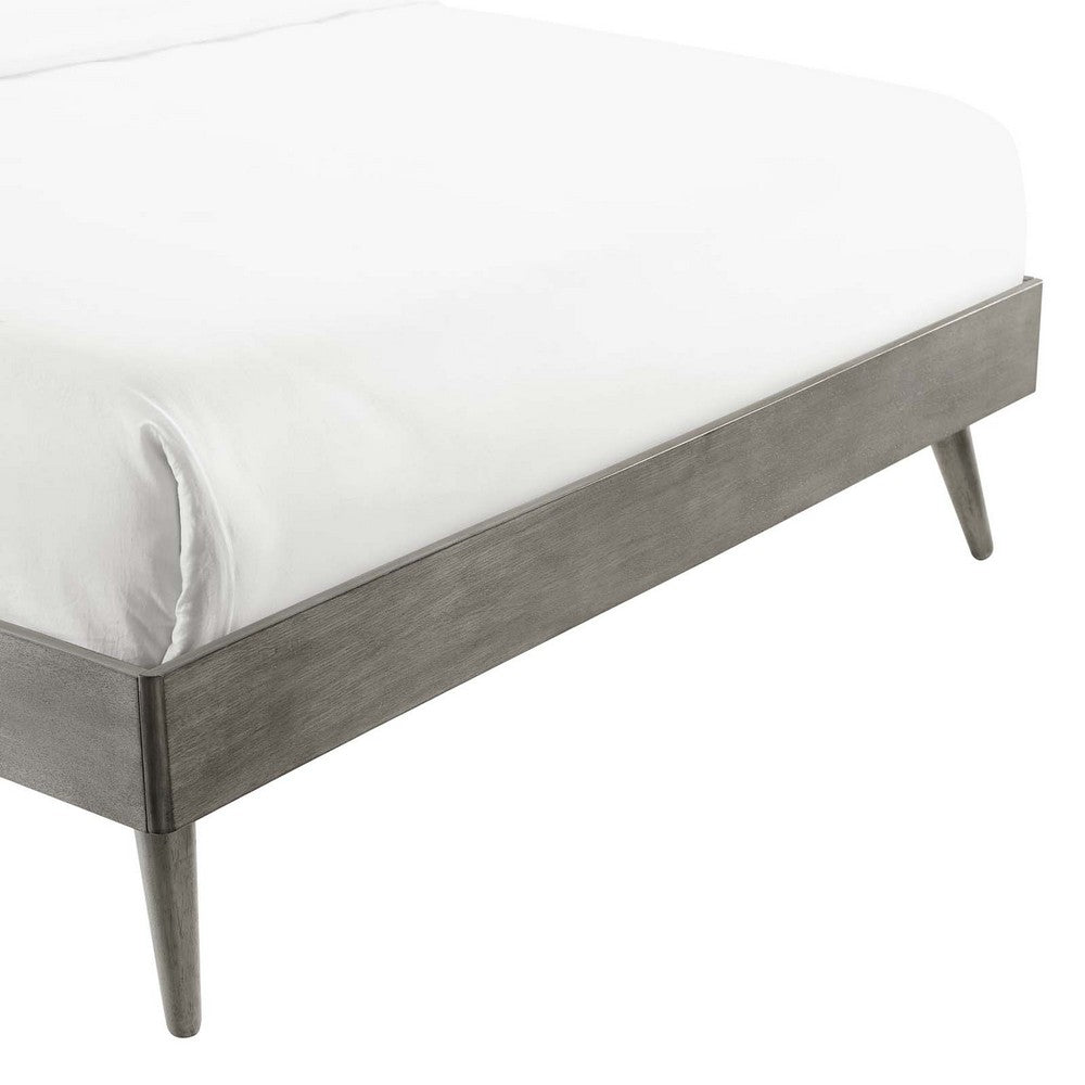 Margo Wood Queen Platform Bed Frame by Modway| Gray