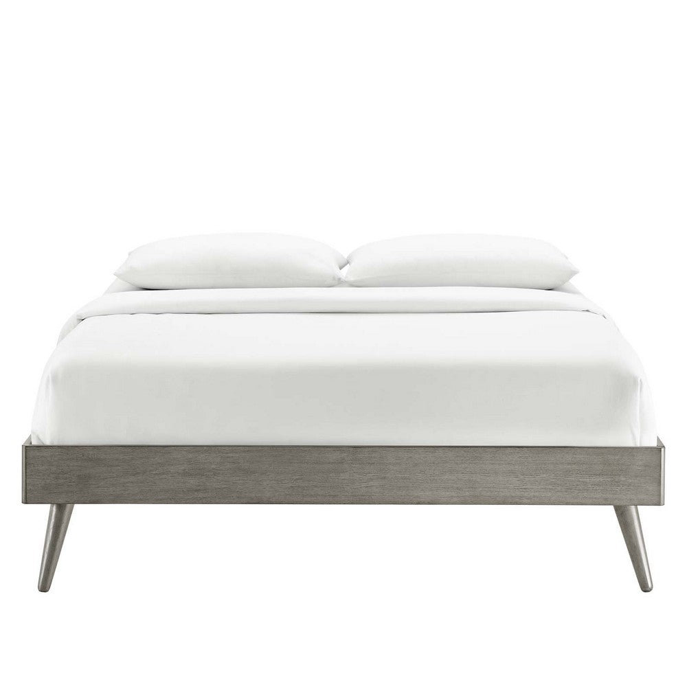 Margo Wood King Platform Bed Frame by Modway| Gray
