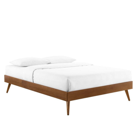 Modway Margo King Wood Platform Bed Frame in Walnut