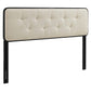 Collins Tufted Queen Fabric and Wood Headboard - No Shipping Charges