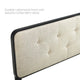 Modway MOD-6235-BLK-BEI Collins Tufted King Fabric and Wood Headboard Black Beige MDY-MOD-6235-BLK-BEI