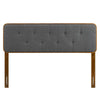 Collins Tufted King Fabric and Wood Headboard  - No Shipping Charges
