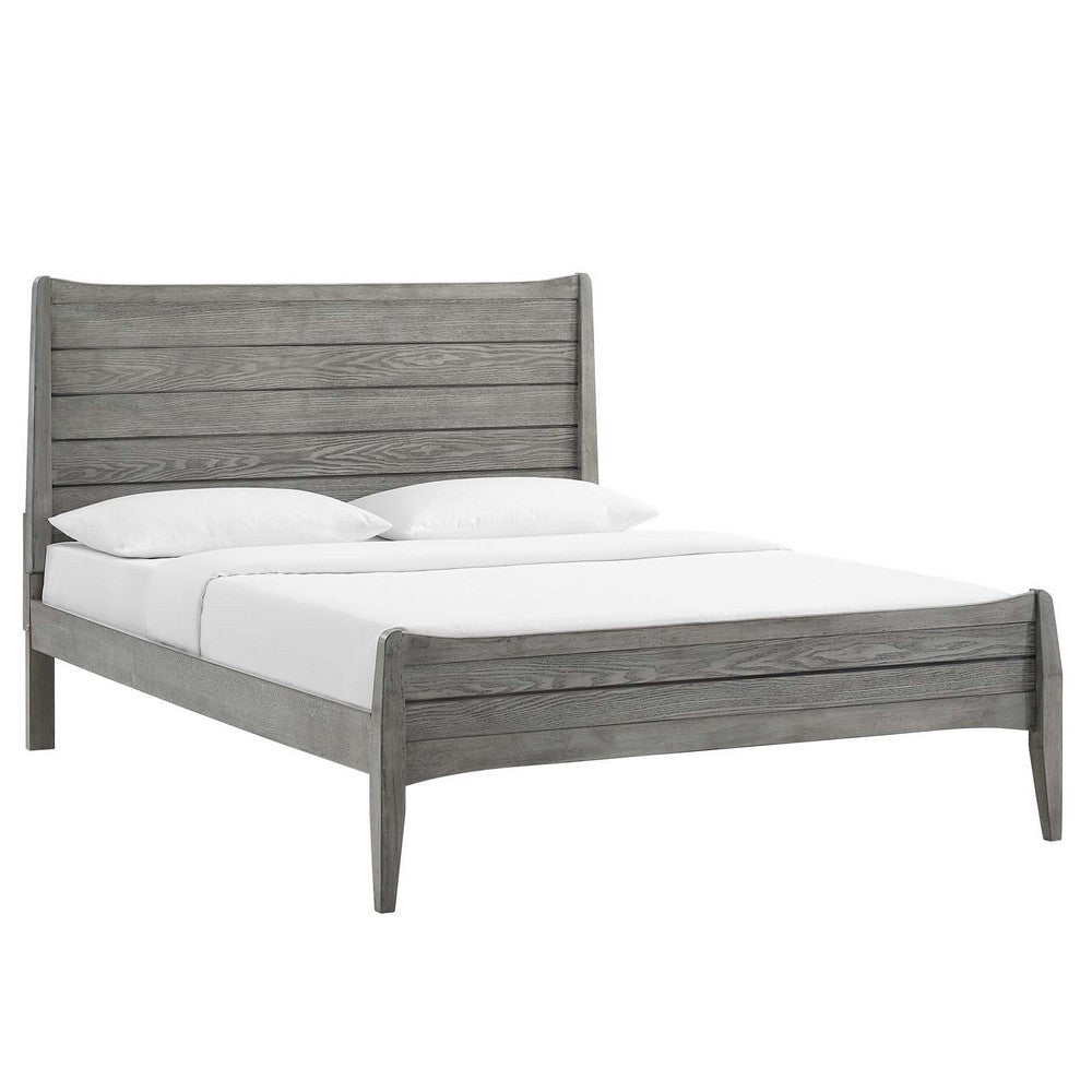 Georgia Wood Queen Platform Bed by Modway| Gray