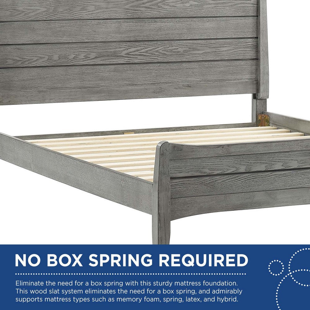 Georgia Wood King Platform Bed by Modway| Gray