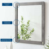 Georgia Wood Mirror by Modway| Gray