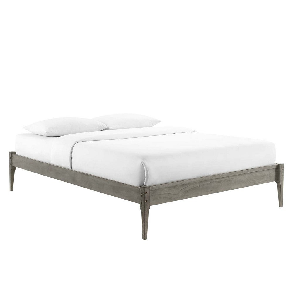 June Wood Full Platform Bed Frame by Modway| Gray