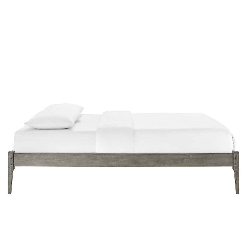 June Wood Queen Platform Bed Frame by Modway| Gray