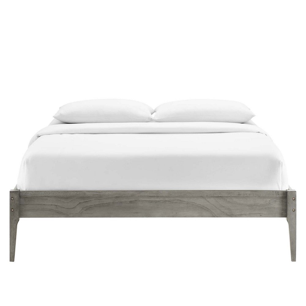 June Wood Queen Platform Bed Frame by Modway| Gray