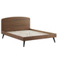 Modway Bronwen Full Wood Platform Bed in Walnut MDY-MOD-6253-WAL