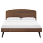 Modway Bronwen Queen Wood Platform Bed in Walnut MDY-MOD-6254-WAL