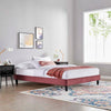 Reign Queen Performance Velvet Platform Bed Frame  - No Shipping Charges