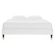 Harlow King Performance Velvet Platform Bed Frame - No Shipping Charges MDY-MOD-6271-WHI