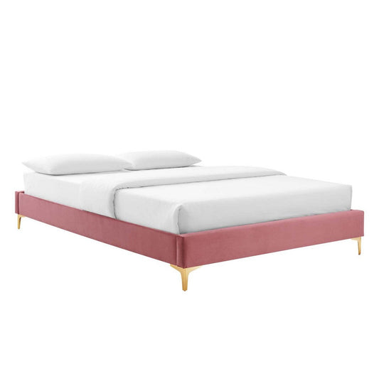 Sutton Queen Performance Velvet Bed Frame  - No Shipping Charges