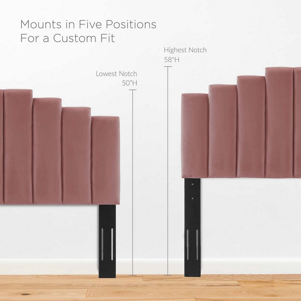 Modway Noelle Performance Velvet Headboard King/California King Dusty Rose MDY-MOD-6278-DUS