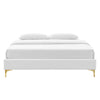 Sutton Performance Velvet Twin Bed Frame by Modway| White