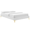 Sutton Performance Velvet Twin Bed Frame by Modway| White