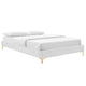 Sutton Performance Velvet Twin Bed Frame by Modway| White