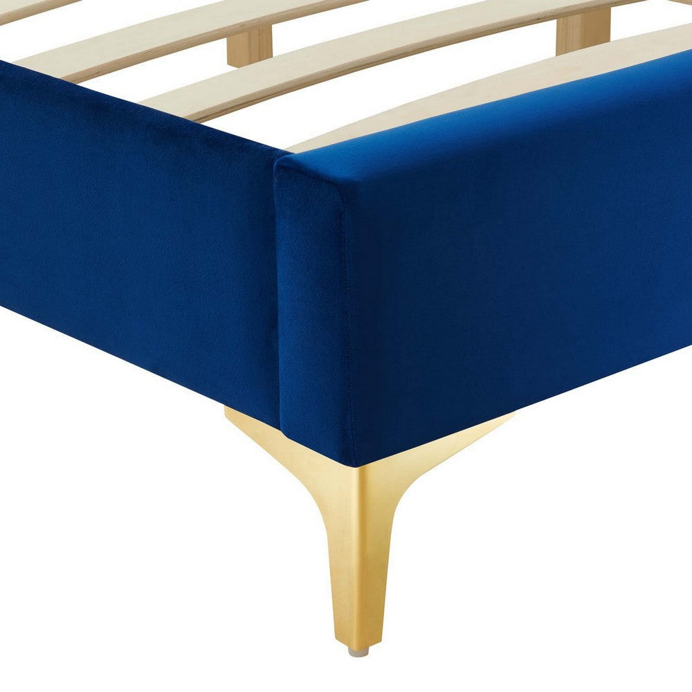 Modway MOD-6306-NAV Sutton Full Performance Velvet Bed Frame Navy MDY-MOD-6306-NAV