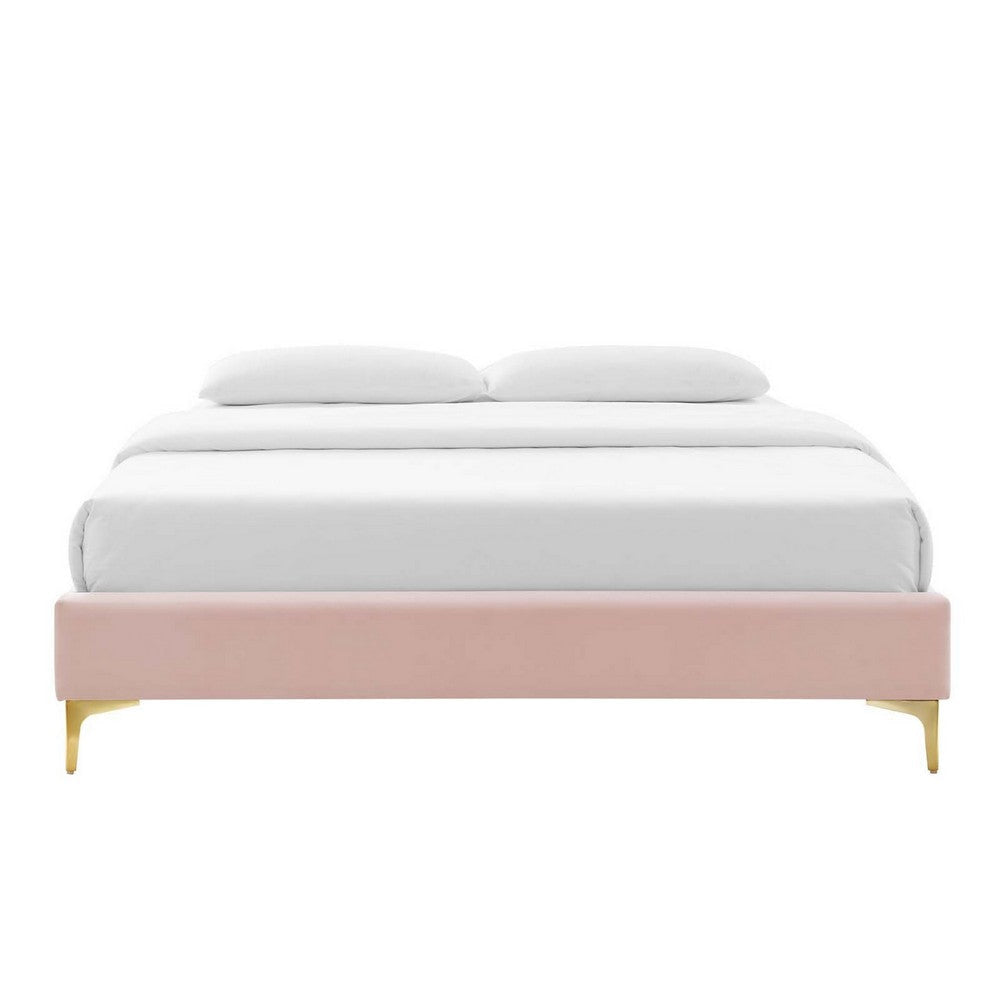 Modway MOD-6306-PNK Sutton Full Performance Velvet Bed Frame Pink MDY-MOD-6306-PNK