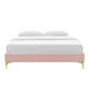 Modway MOD-6306-PNK Sutton Full Performance Velvet Bed Frame Pink MDY-MOD-6306-PNK