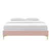 Modway MOD-6306-PNK Sutton Full Performance Velvet Bed Frame Pink MDY-MOD-6306-PNK